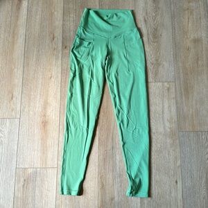 Aerie offline real me 7/8 leggings high rise with pockets green